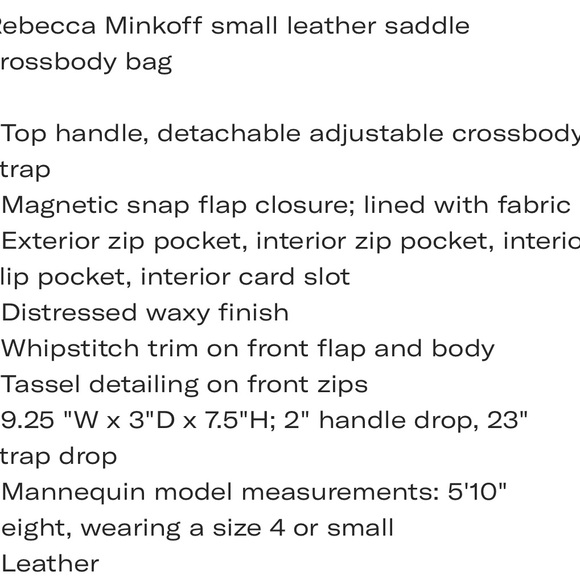 Rebecca Minkoff Blue Saddle Crossbody - Picture 10 of 10